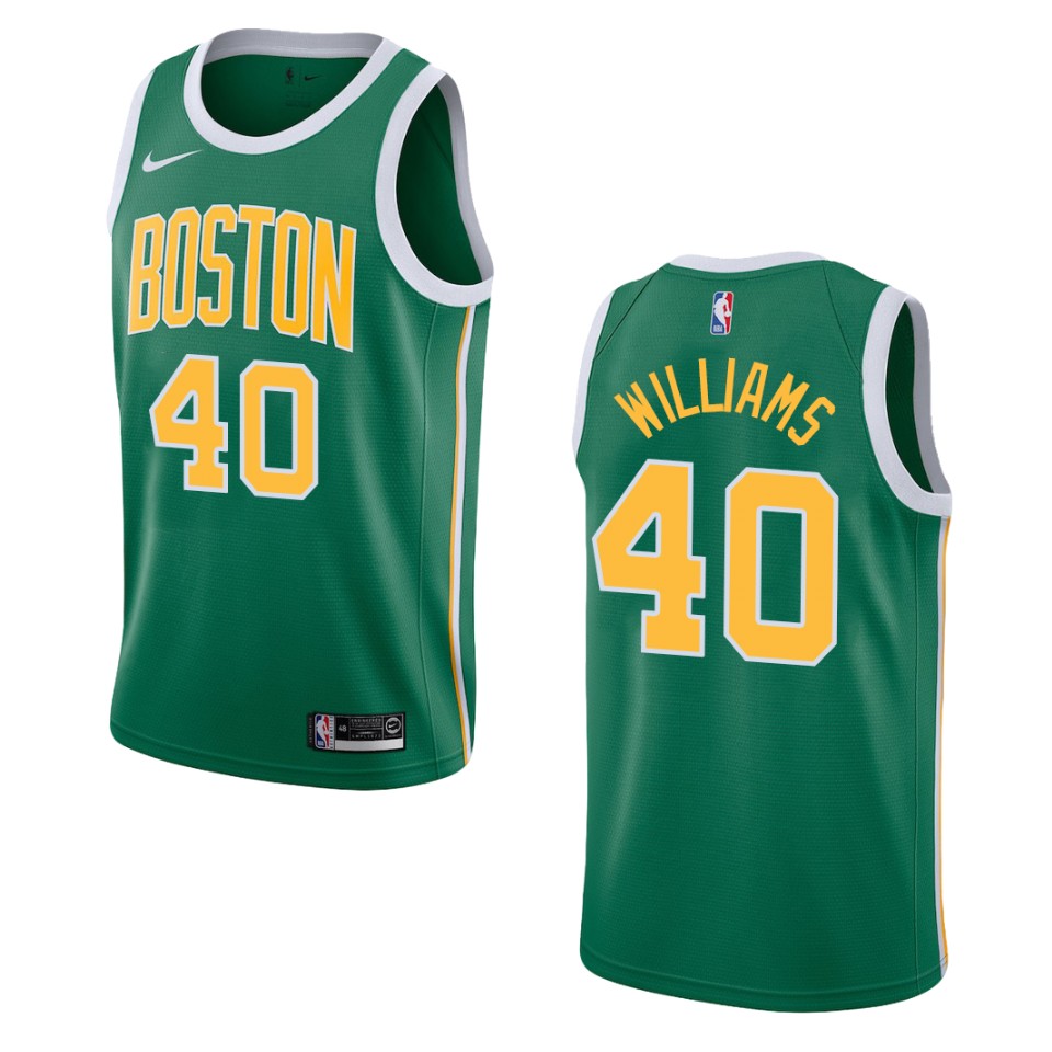 Men's Boston Celtics Grant Williams #40 Swingman Earned Green Jersey 2401UWMD